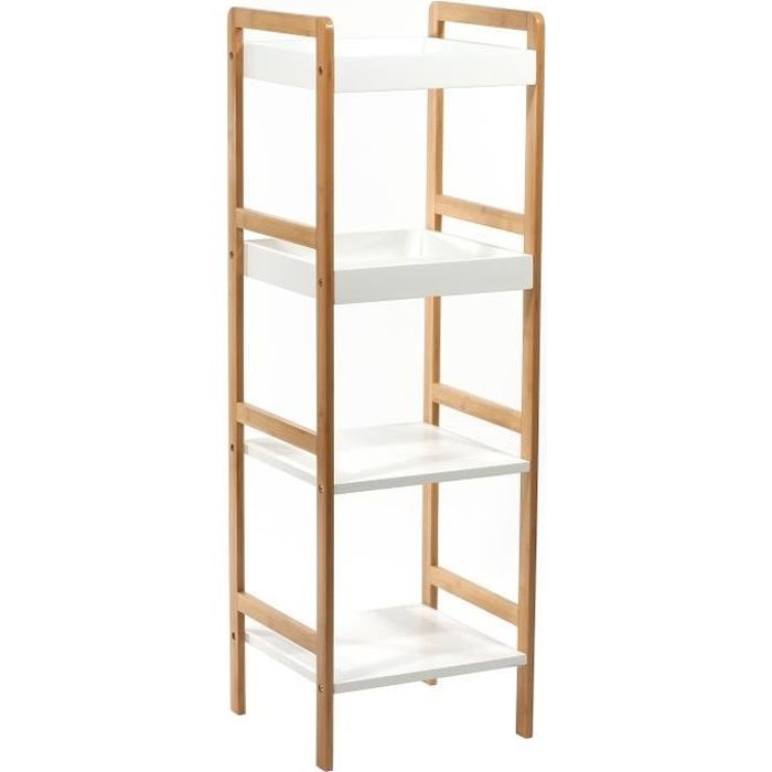 LEA Colonne bambou 4 étagères L 35,5 cm