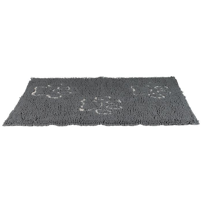 TRIXIE Tapis absorbant anti-saletés et rembourré - 120x60 cm - Gris - Pour chien