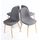 GILDA Lot de 4 chaises de salle à manger en tissu