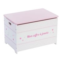 COFFRE À JOUETS Coffre à jouets rose en bois COFFRE À JOUETS Coffre à jouets rose en bois