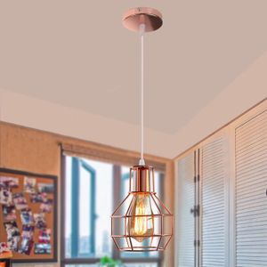 Grenade Suspension Métal Luminaires Abat Design Or Rétro Jour E27 Rose Plafonnier Lustre Forme Lampe Vintage En Luminaire 43RqL5Aj