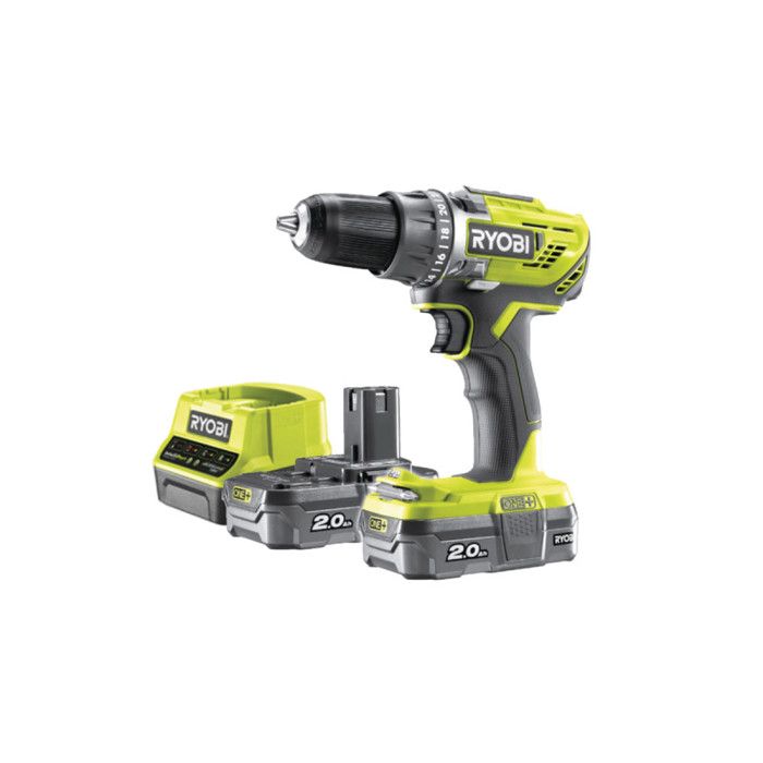 RYOBI Pack Perceuse-visseuse sans fil + 2 Batteries - 18V - 2Ah