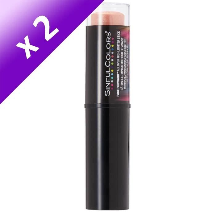 Produit shopeco.fr : Lot De 2 - SINFUL Illuminateur teint n° 004 Rose Glow - 8,9 g