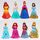8 Pcs-Lot chiffres de princesse blanche neige Arie