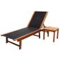 Avec D'acacia Soleil De Bain Chaise Longue Table Bois Yv7bf6gy