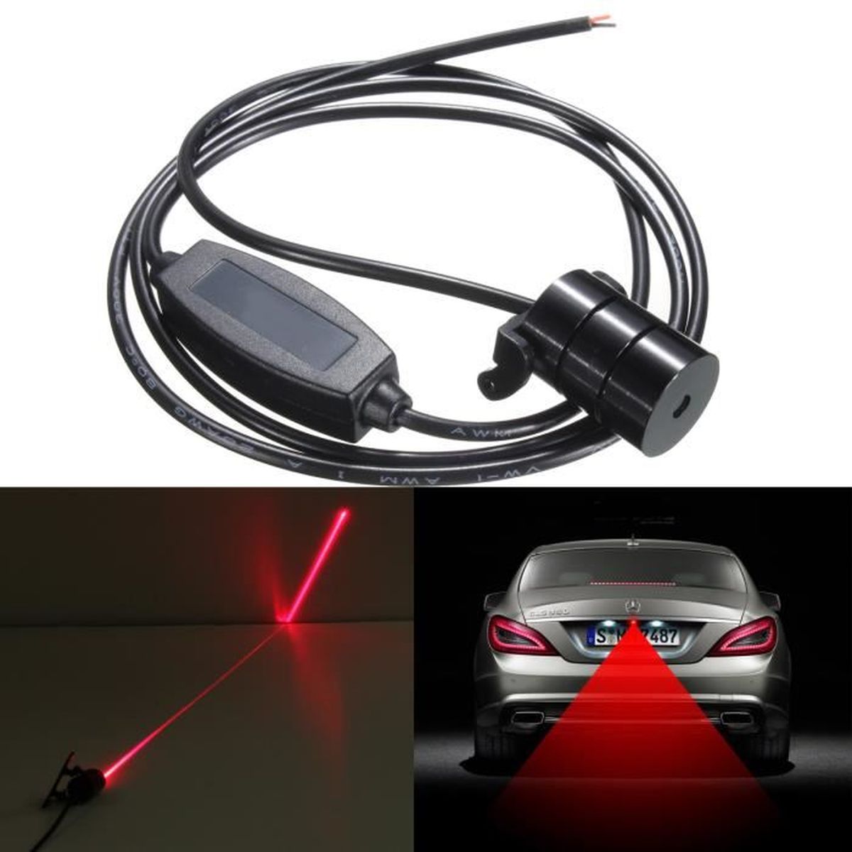 3b Auto Arrière Ipx4 Rouge Feu Lampe Led 650nm Brouillard Laser RL5c3qj4A