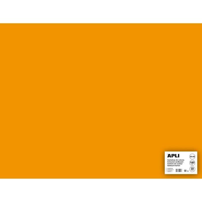 APLI Sachet de 25 feuilles de carton - Orange