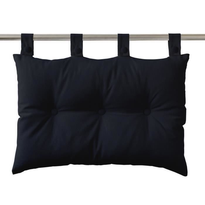 TODAY Coussin tête de lit 100% coton - 50 x 70 cm - Noir réglisse