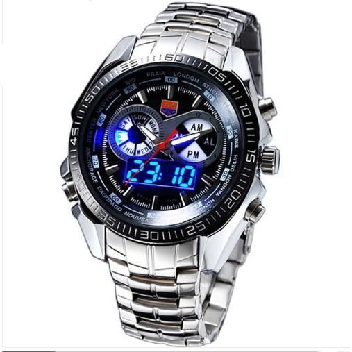 Montre Tvg Double Affichage (Analogique + Digital) Acier, Achat/vente montre Cdiscount
