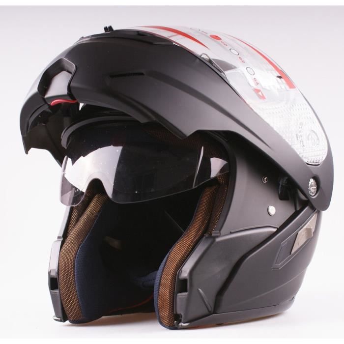 Neuf Casque Bol De Moto Scooter Vespa Jet Modulable Intégral Noir