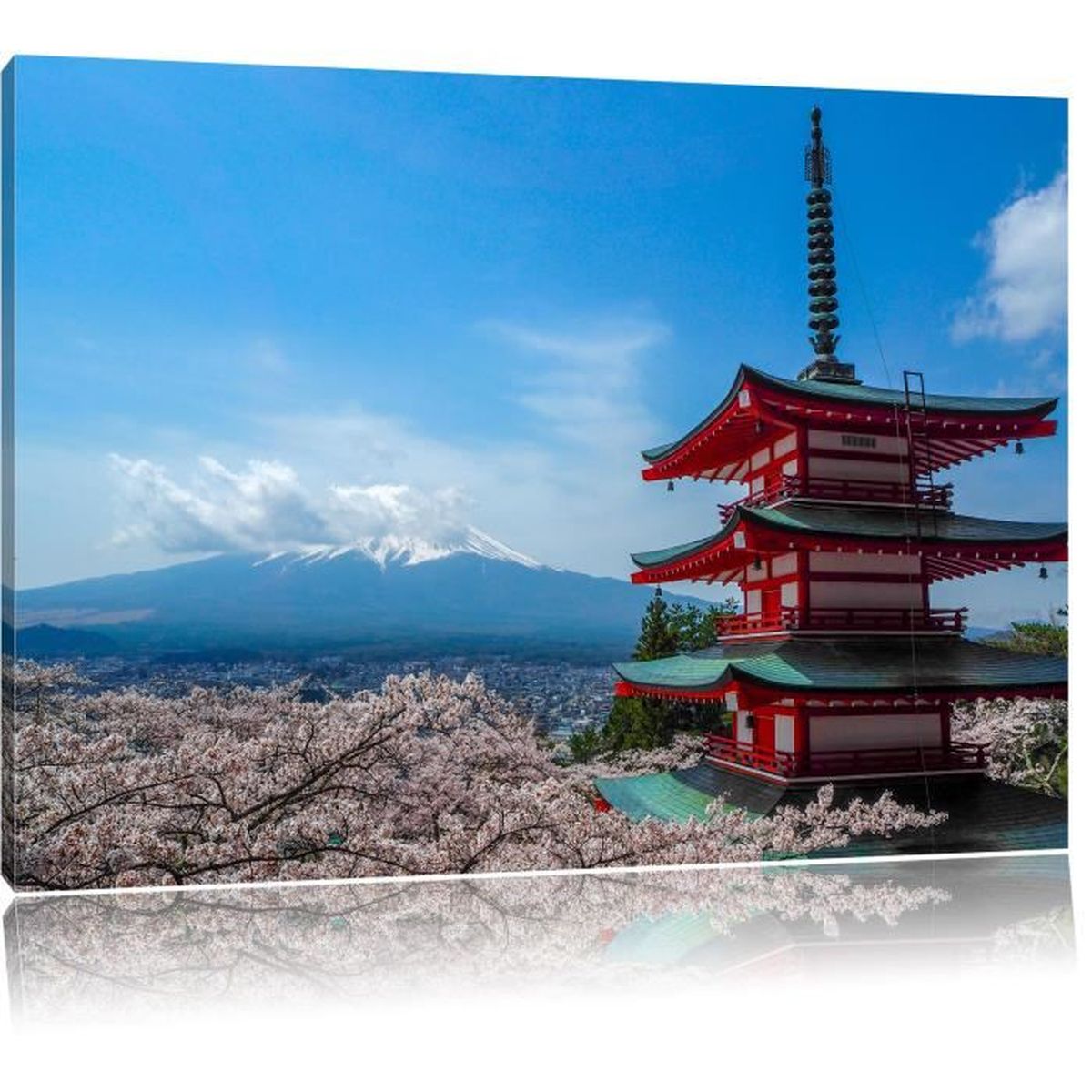 Tableau Toile Japon Jardin Kyoto 50x75 Cm - Déco Murale Zen - Neuf