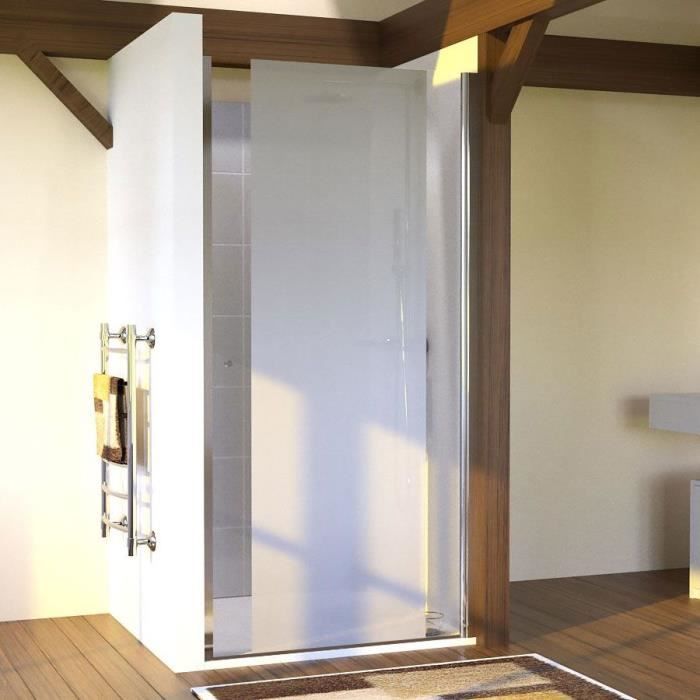 CREAZUR Porte de douche pivotante sans cadre Sandy 6mm - 80 x 190 cm