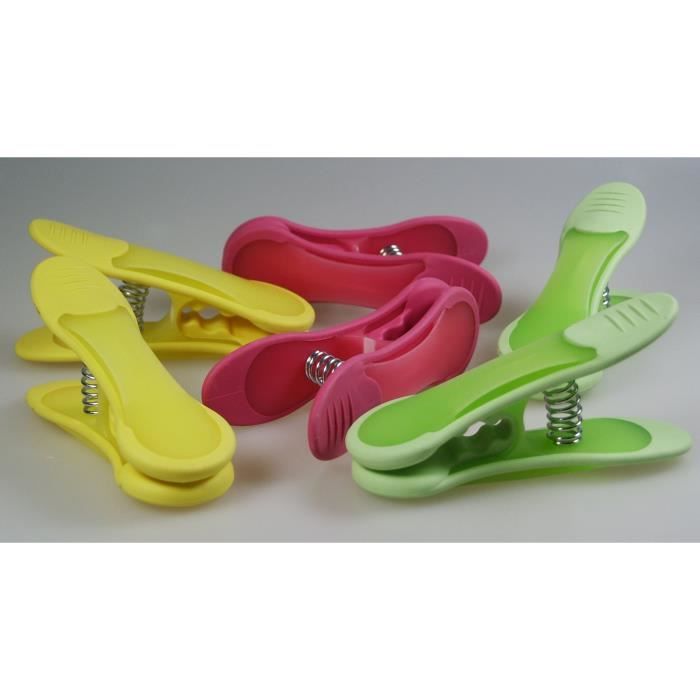LAGUELLE 6 Pinces maxi-clips antiglissants