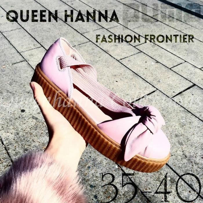 Ballet Creeper Bracelet Chaussures Sandales Rihanna Fenty Cuir De En c5AjR3LS4q