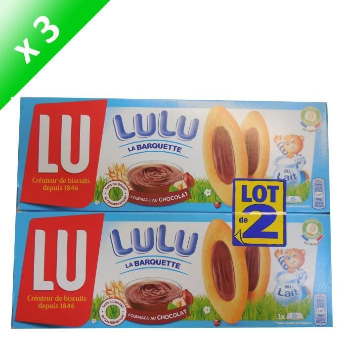 Lot de 3 LU Barquette 3 chatons Chocolat