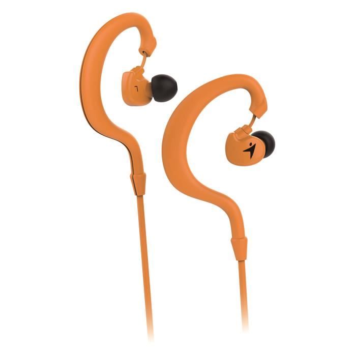 GENIUS Oreillettes pour Sportifs Hs-M270 Orange avec Micro pour Smartphone