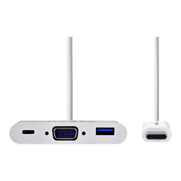 Nedis Adaptateur vidéo externe USB-C 3.1 VGA, USB-C, USB 3.1 blanc