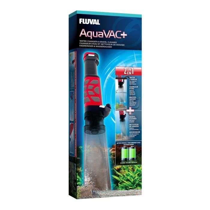 FLUVAL Changeur d'eau et nettoyeur de gravier AquaVac Plus - Pour aquarium