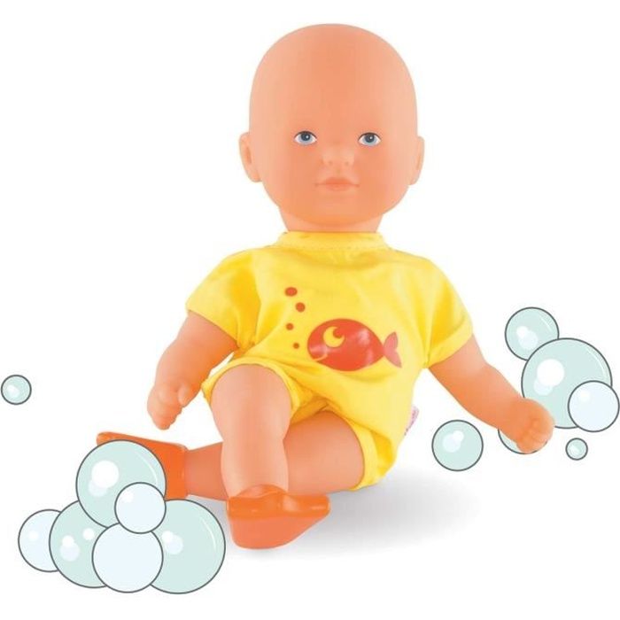 COROLLE Poupon Mini Bain Jaune - 20 cm - Dès 18 mois