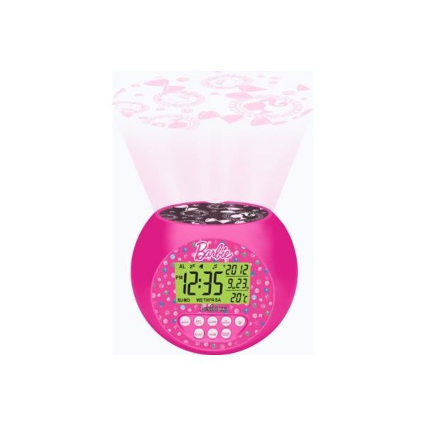 BARBIE Radio Réveil Projecteur Lexibook