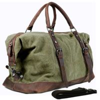SAC DE VOYAGE Hommes Sacs Vintage Toile Militaire Duffle En Cuir SAC DE VOYAGE Hommes Sacs Vintage Toile Militaire Duffle En Cuir