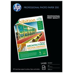 HP Papier Photo Brillant Laser 200 GSM - 100 feuilles - A4 - 210 x 297 mm