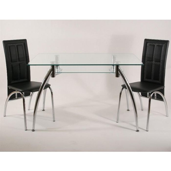 Table Verre Rectangle 120 X 75 cm + Tablette   Achat / Vente TABLE A