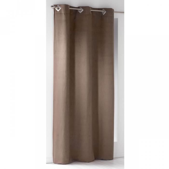 Rideau oeillets 140x240 cm SUEDINE TAUPE - Achat / Vente rideau ... Rideau oeillets 140x240 cm SUEDINE TAUPE - Achat / Vente rideau ...