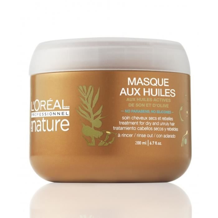 masque aux huiles cheveux secs & rebelles 200ml - achat / vente