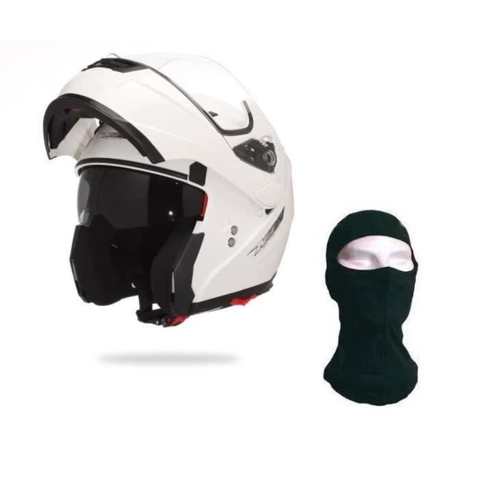 NOX N964 Casque Modulable Blanc+ Cagoule
