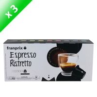 CAFÉ - CHICORÉE FRANPRIX Café Espresso Ristretto - 3x 10 capsules CAFÉ - CHICORÉE FRANPRIX Café Espresso Ristretto - 3x 10 capsules