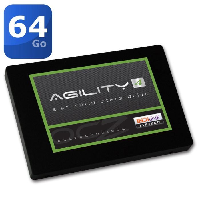 Disque SSD   Capacité 64Go   SATA III   Contrôleur Indilinx Everest