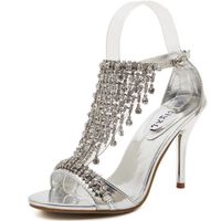 SANDALE - NU-PIEDS Nouveau Faux Diamant Désign Talon Haut Sandales Fe SANDALE - NU-PIEDS Nouveau Faux Diamant Désign Talon Haut Sandales Fe