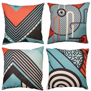 HOUSSE DE COUSSIN 5 Pcs Auto Housses de Coussin Multicolores Coton e