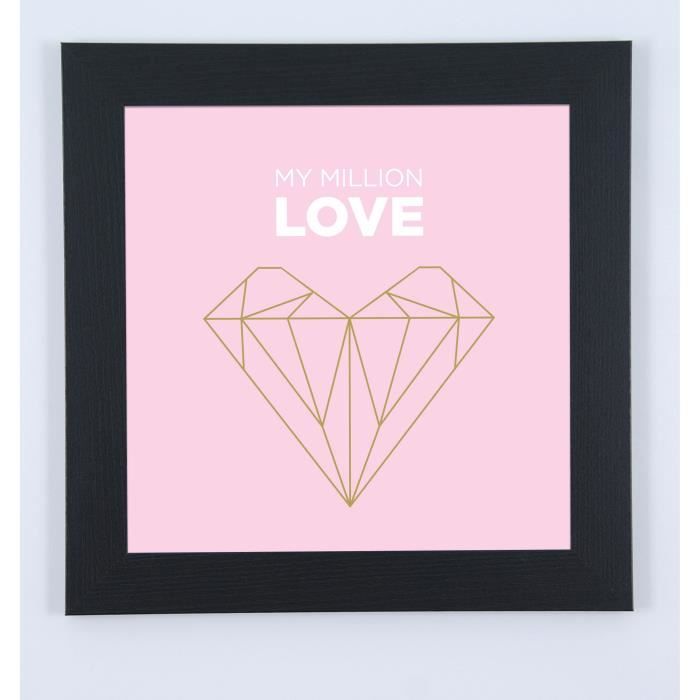 Image encadrée My Million Love 37x37 cm