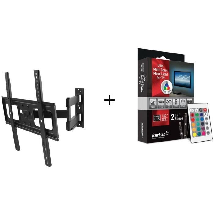 ONE FOR ALL WM2651 Support mural + BARKAN L15 LED Pour TV