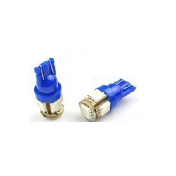 Paire d'ampoules 5SMD T10 - 24V - Bleu