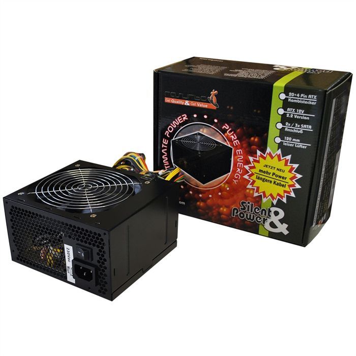 Alimentation PC 650 Watt   Ventilateur 120 mm silencieux   Compatible