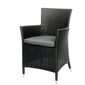 Fauteuil Cuba Rotin Pvc Noir Coussin Gris Achat Vente Fauteuil