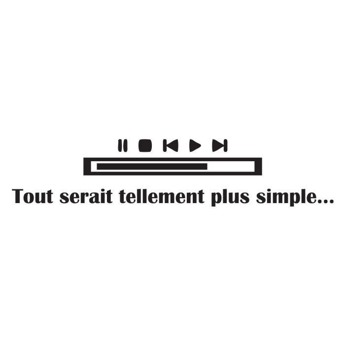 Stickers adhésif mural Tout serait tellement plus simple - Feuille de vinyle calandré - Multicolore - 142x30cm