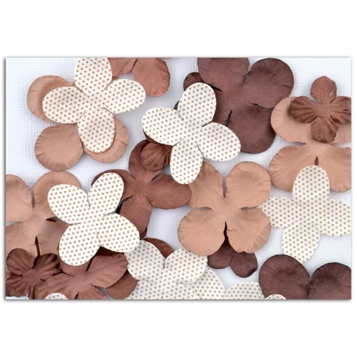 TOGA Pack de 25 Fleurs Marron