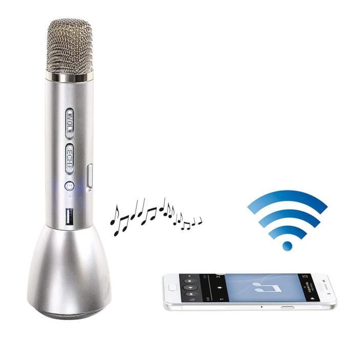 CLIPSONIC TES173 Micro karaoké Bluetooth 3 en 1