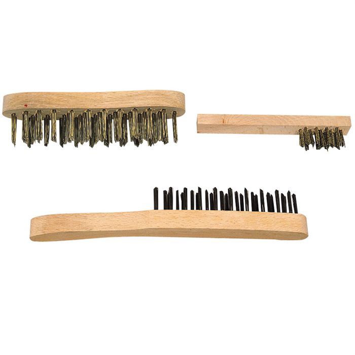 COGEX Lot de 3 brosses métal & bois