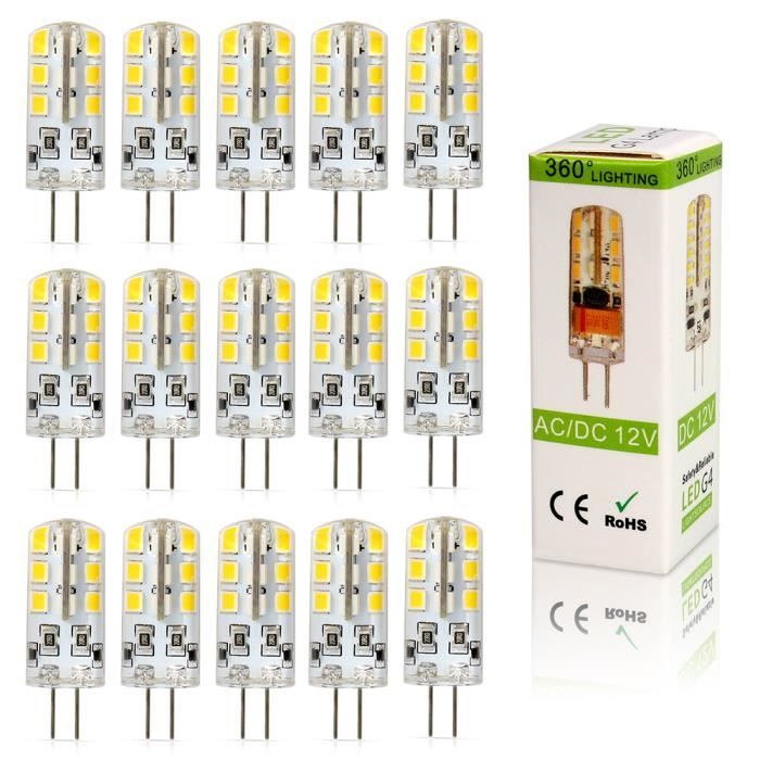 Elinkume Spot G4 2800 Smd Dc12v Ampoule De 3200k 260lumen Température 24 Couleur 15x Blanc Chaud 2835 240 Led 3w wkNn0X8OP
