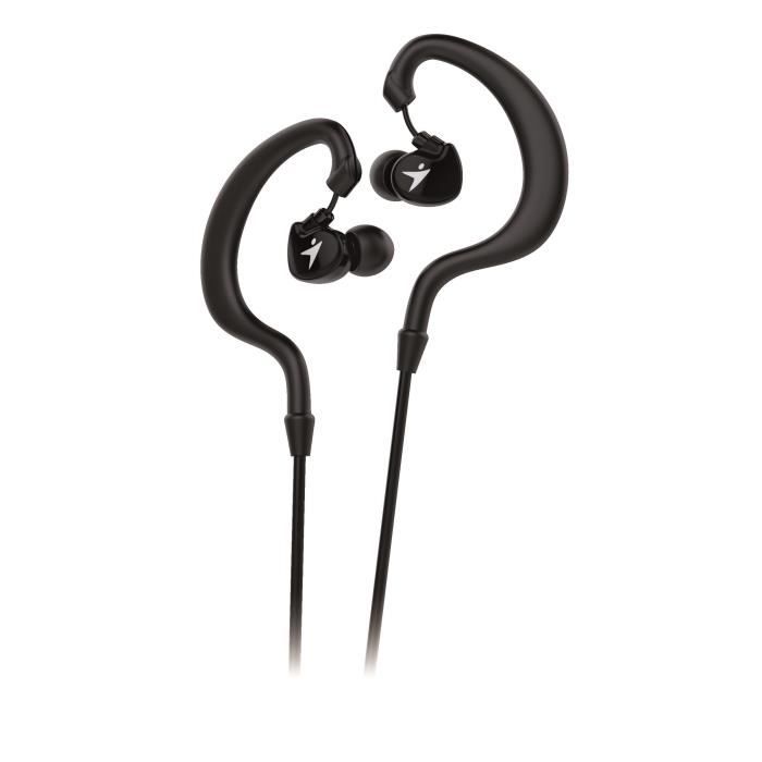 GENIUS Oreillettes pour Sportifs Hs-M270 Noir avec Micro pour Smartphone