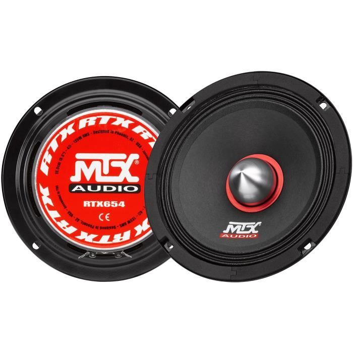 MTX Haut-parleur me´dium haute efficacite´ RTX654 - 16,5 cm - 125W