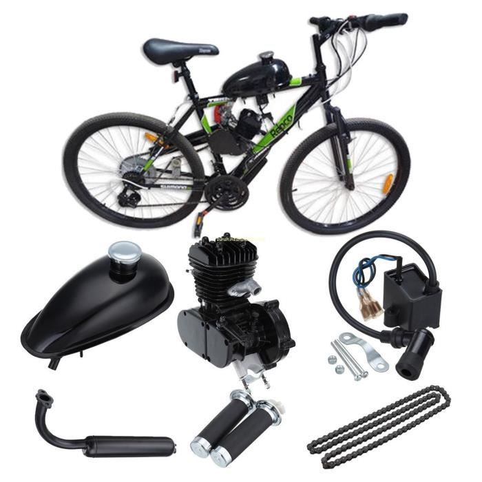 SAUADY Kit de moteur de vélo 2 temps 80 CC - Kit de conversion motorisé