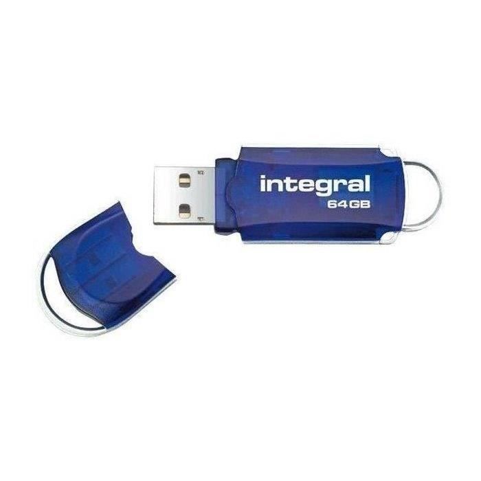 Integral Courier   Lecteur flash USB   64 Go   USB 2.0   bleu… Voir