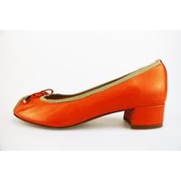 ESCARPIN Escarpin Femme CALPIERRE Cuir Orange ESCARPIN Escarpin Femme CALPIERRE Cuir Orange