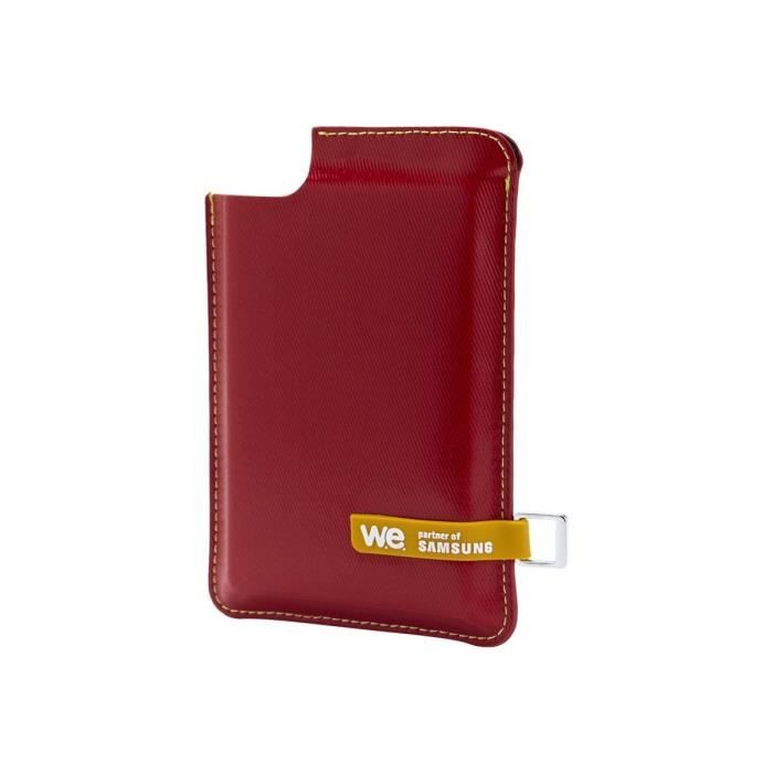 WE SSD externe - 250Go - Noir/Rouge - Housse rouge